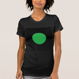 Black White Colorblock & Green Circle T-Shirt
