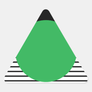 Black White Colorblock & Green Circle Triangle Sticker