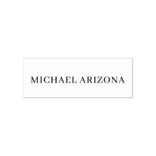 Black & White Colour Minimalist Simple Plain Moder Self-inking Stamp