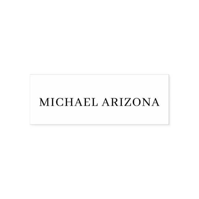 Black & White Colour Minimalist Simple Plain Moder Self-inking Stamp (Design)
