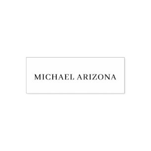 Black & White Colour Minimalist Simple Plain Moder Self-inking Stamp