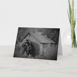 "Black & White Como Cottage" Birthday Card
