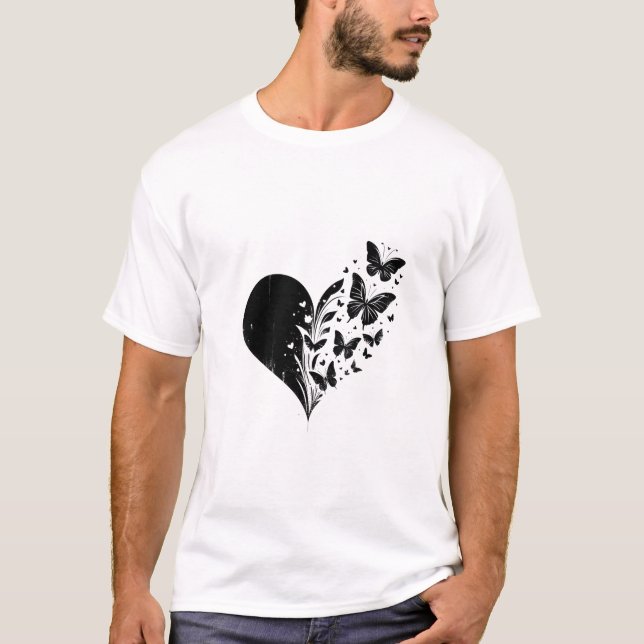 Black white Concept Artistic Design T-Shirt (Front)