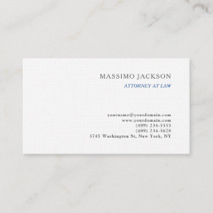 Black White Consultant Attorney at Law Profession Business Card