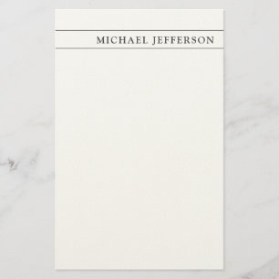 Black White Consultant Attorney at Law Profession Stationery