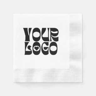 Black & White Corporate Business Logo Napkin