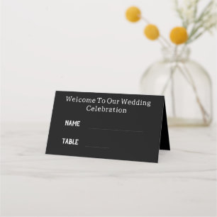 Black & White Couple Photo Wedding Reception Name Place Card