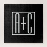Black & White | Couples Initials Jigsaw Puzzle<br><div class="desc">Perfect for a dual monogram or even a logo..

Thank you for your Purchase!</div>
