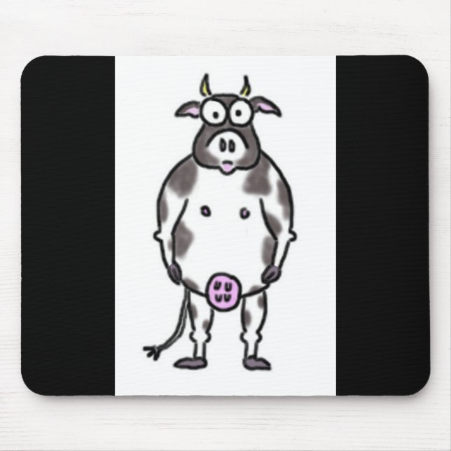 Black & White Cow Mousepad (Front)