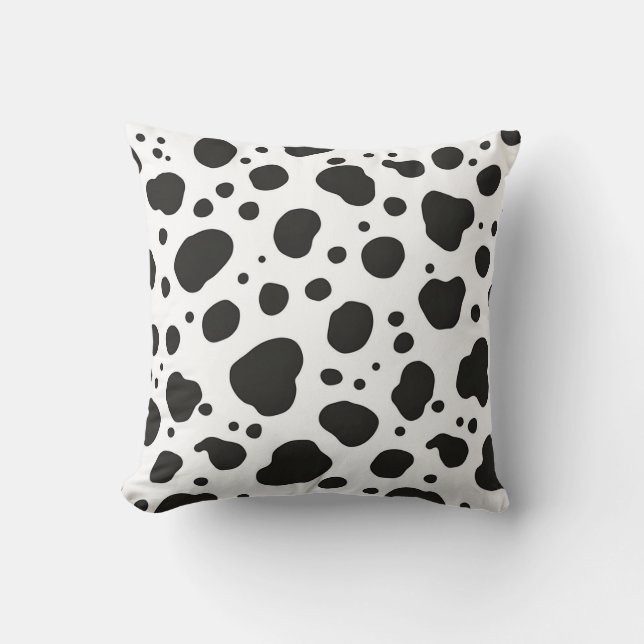 Black White Cow Pattern Cushion (Front)