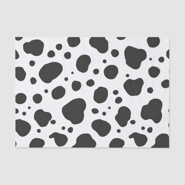 Black White Cow Pattern Tissue Paper (Front)