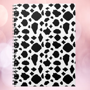 Black & White Cow Print Pattern Notebook