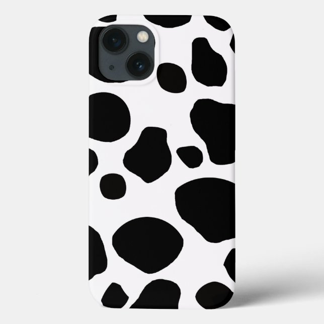 Black White Cow Spots Case-Mate iPhone Case (Back)