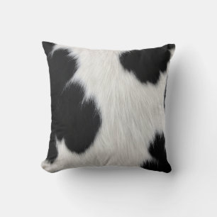 black white cow texture fur skin leather animal ha cushion