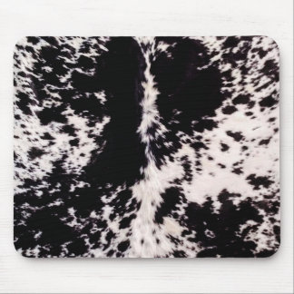 Black & White Cowhide Mouse Pad