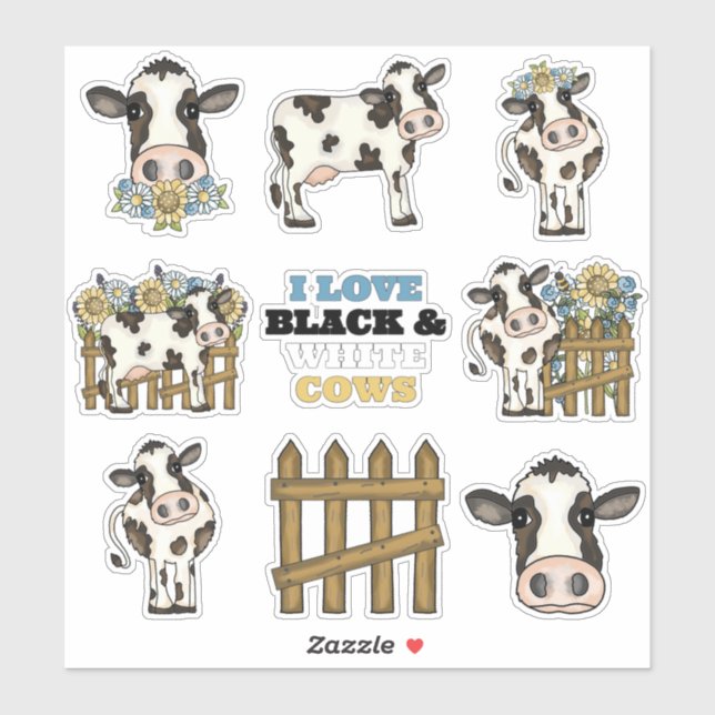 Black & White Cows (Sheet)