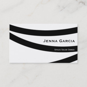 Black & White Crazy Stripes Unique Business Card