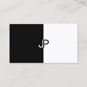 Black&White Creative Simple Design Modern Plain Business Card