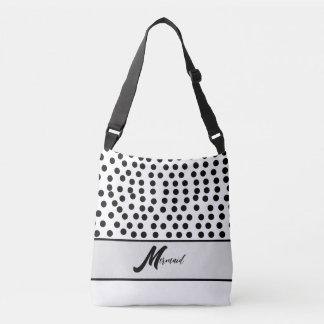 Black white crossbody bag