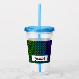 Black & White Cube Life by Kenneth Yoncich Acrylic Tumbler