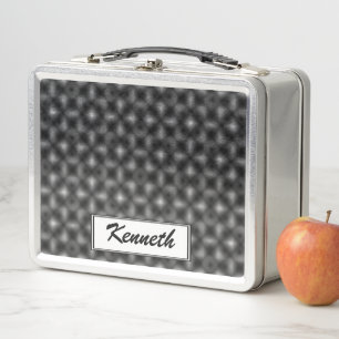Black & White Cube Life by Kenneth Yoncich Metal Lunch Box