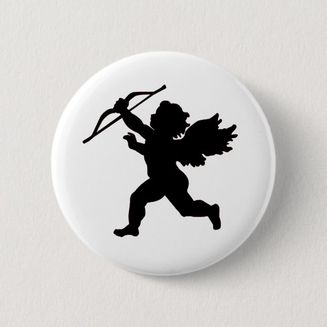 Black & White Cupid Button (Front)