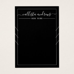 Black White Cursive Multiple Necklace Display Card
