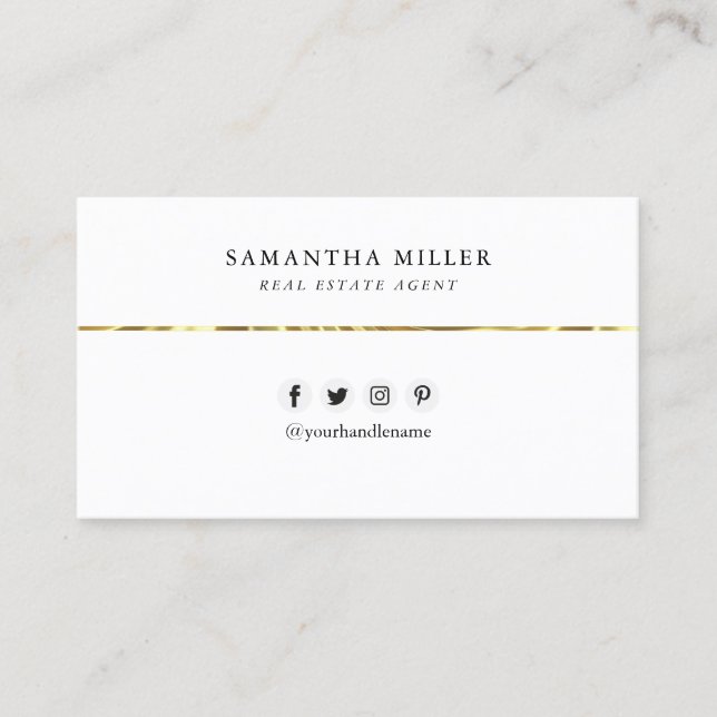 Black White Custom Logo QR Code Minimal Modern Business Card (Front)