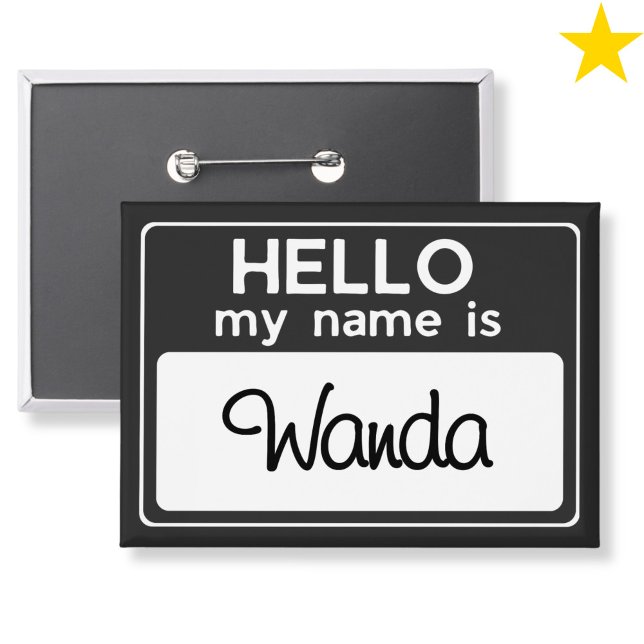Black White Custom Name Hello My Name Is (Creator Uploaded)