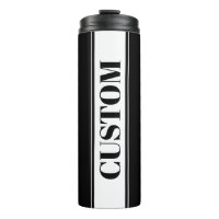 Black & White Custom Name Stripe