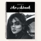 Black & White Custom Photo Artist Sketchbook