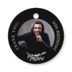 Black white custom photo man guy birthday