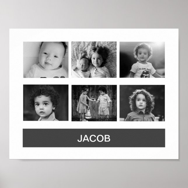 Black & White Custom Photo – Personalised Poster (Front)