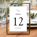 Black & White Custom Wedding Table Number Card<br><div class="desc">The Black & White Custom Wedding Table Number Card is a stylish and elegant addition to any wedding reception. Designed for modern, minimalist, and black-tie weddings, this classic monochrome table number enhances the overall table decor with a sophisticated touch. Whether planning a formal ballroom reception, a chic city wedding, or...</div>