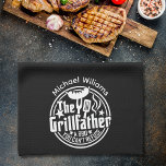 Black White Dad Personalised BBQ Grillfather Tea Towel<br><div class="desc">Upgrade your dad’s grilling essentials with the Black and White Dad Personalised BBQ Father Kitchen Towel. This isn’t just any kitchen towel; it’s a unique, personalised accessory that celebrates your dad’s love for BBQ and his mastery at the grill. Personalise it with his name for a touch that’s both practical...</div>