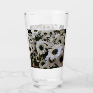 Black & White Daisy Glass