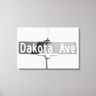 Black & White Dakota Ave 16x24 Canvas Print