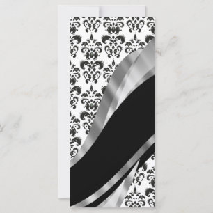 Black & white damask
