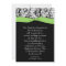 Black White Damask Lime Ribbon Post Wedding Invita