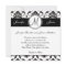 Black White Damask Monogram Wedding Invitation
