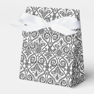 Black & White Damask Pattern Favour Box