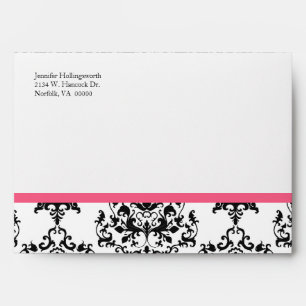 Black & White Damask Special Occasion Envelope