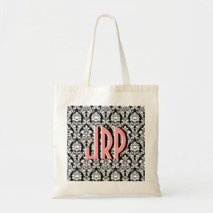 Black & White Damask Tote Bag