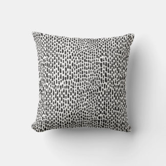 Black & White Dashes Cushion