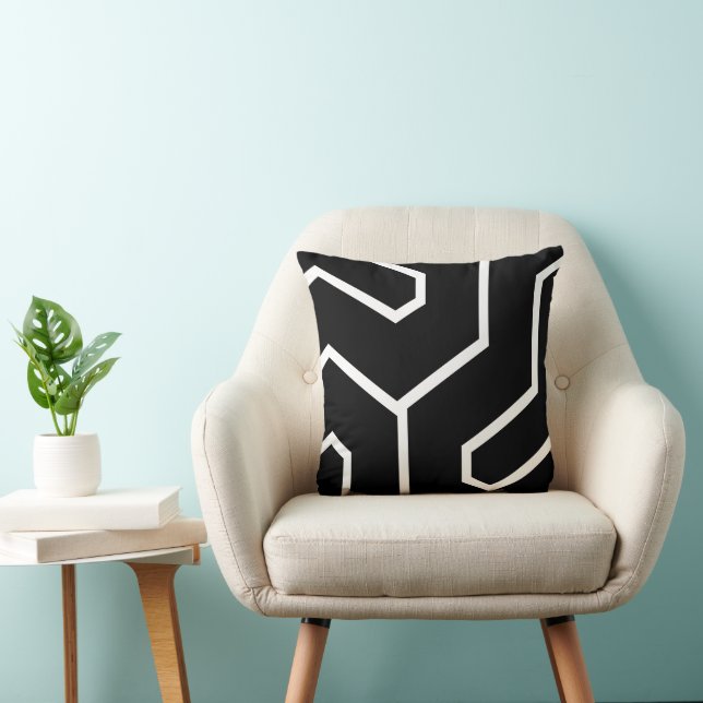Black &White Decorative cushion (Chair)