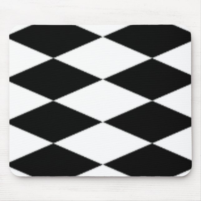 BLACK & WHITE DIAMONDS MOUSE PAD (Front)
