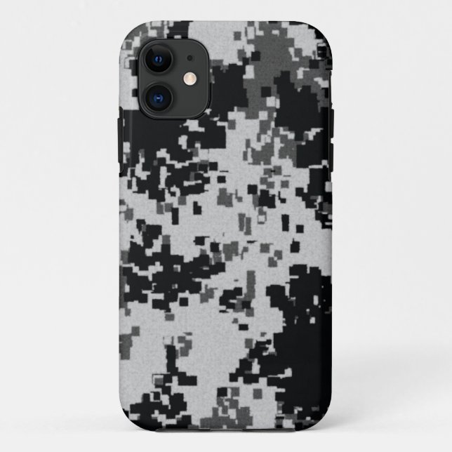 Black & White Digital Camouflage Case-Mate iPhone Case (Back)