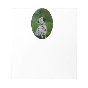 Black White Dog Painting Dalmatian Notepad