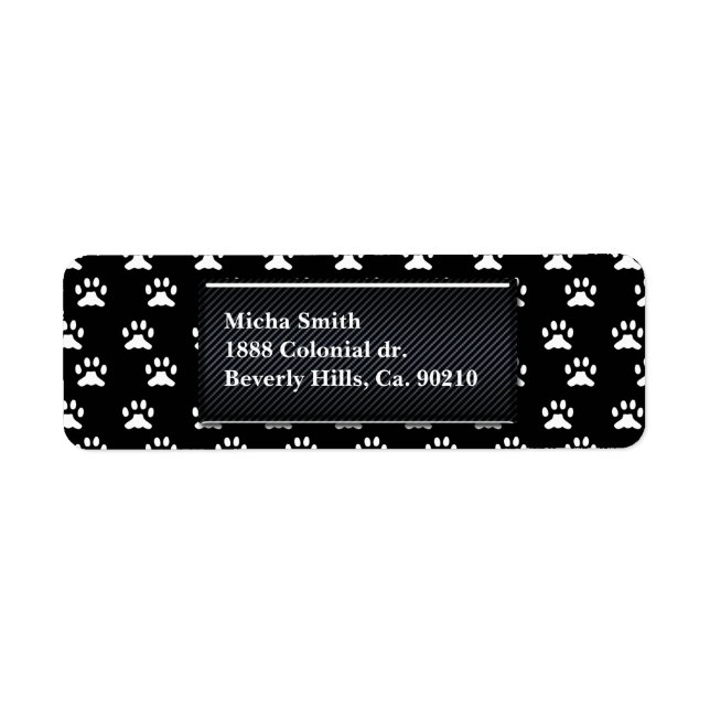Black & White Dog Paws Monogram (Front)