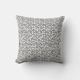 Black & White Doodles Cushion